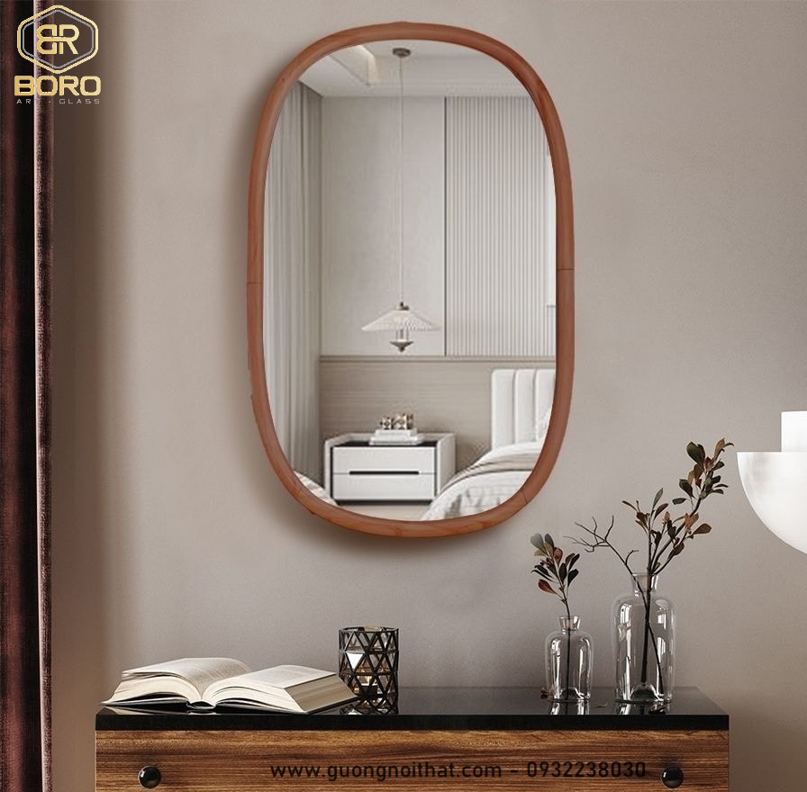 Gương phòng tắm, gương trang trí, gương khung gỗ