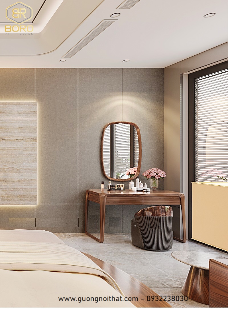 Gương khung gỗ, gương hiện đại, gương nhà tắm, gương trang trí