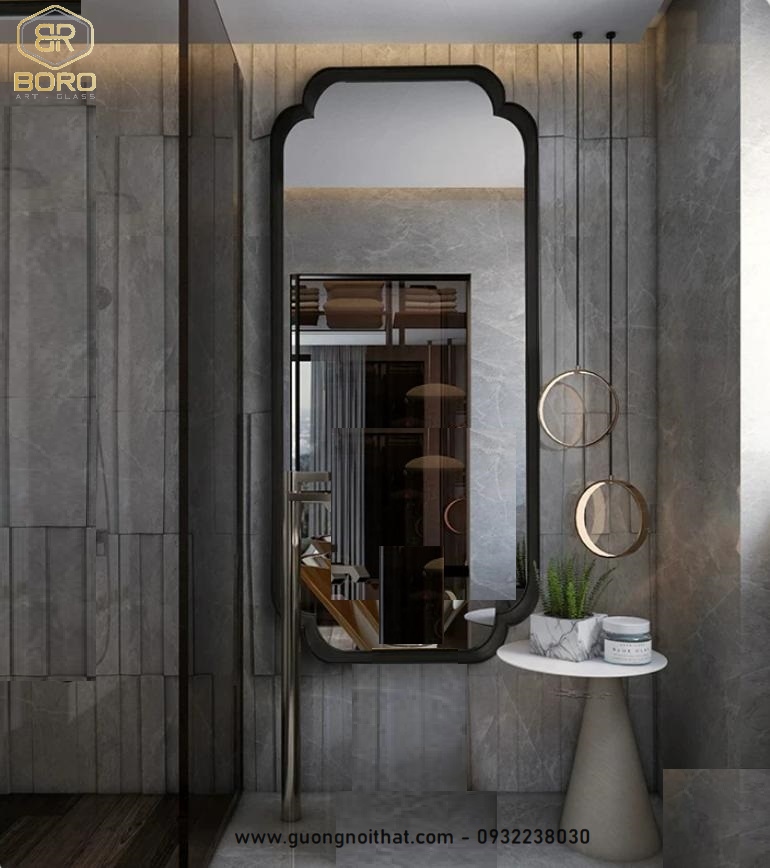Gương khung gỗ toàn thân, gương toàn thân phong cách Indochine, gương khung gỗ , gương toàn thân