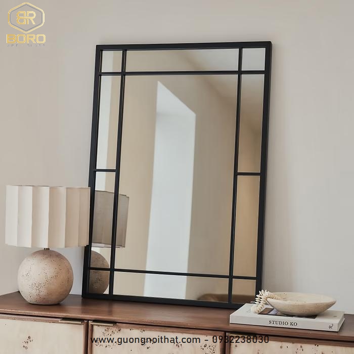 Gương khung inox , gương hiện đại, gương trang trí