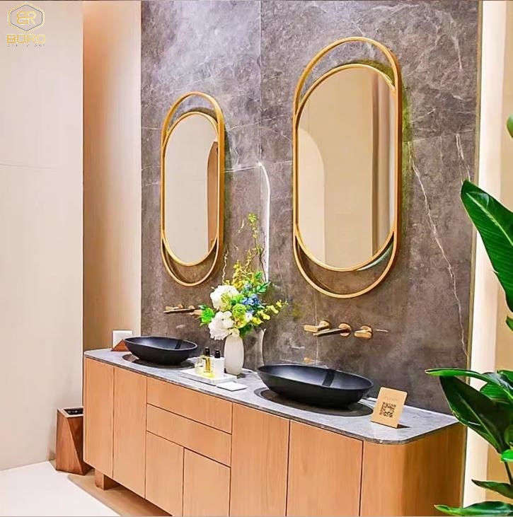 Gương khung inox , gương hiện đại, gương trang trí