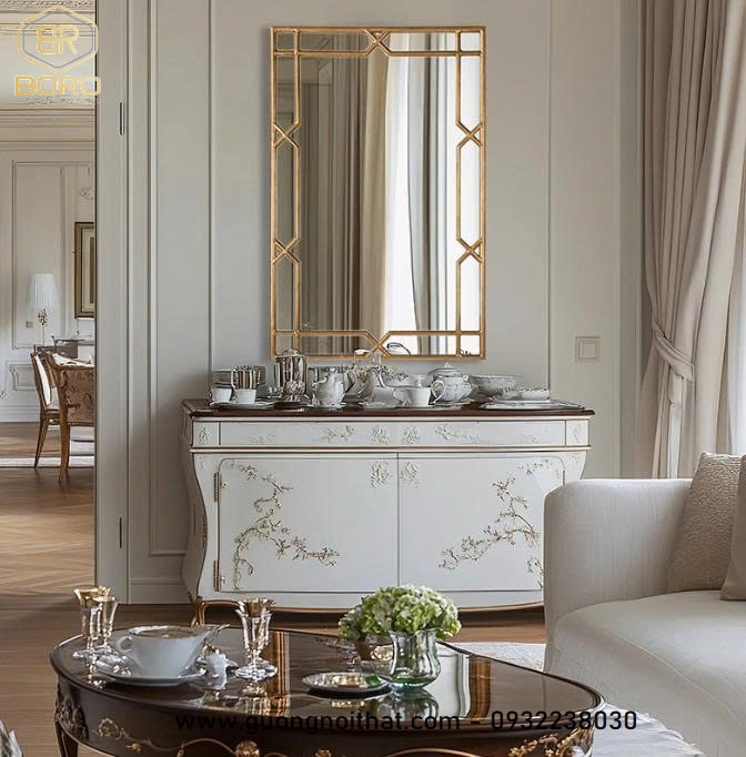 Gương khung inox , gương hiện đại, gương trang trí