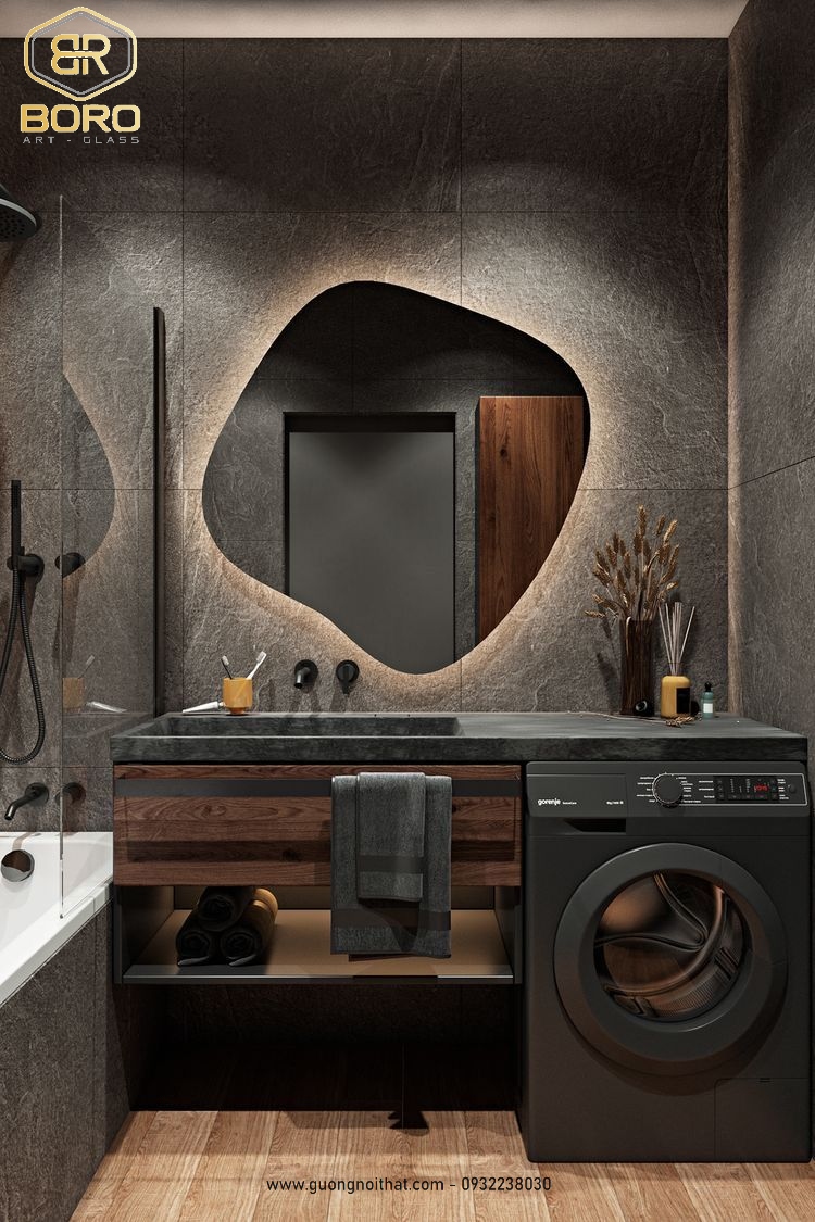 Gương LED sang trọng hiện đại, Gương nhà tắm, Gương hình giọt nước