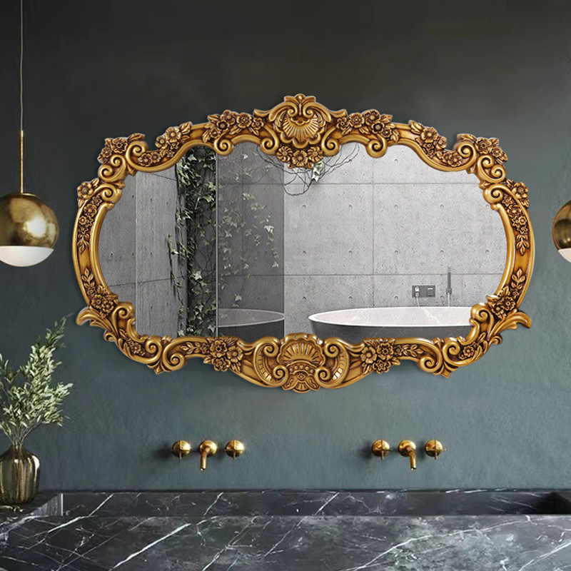 Gương cổ điển Châu Âu, gương cổ điển, gương nhà tắm cổ điển, gương trang trí phòng khách