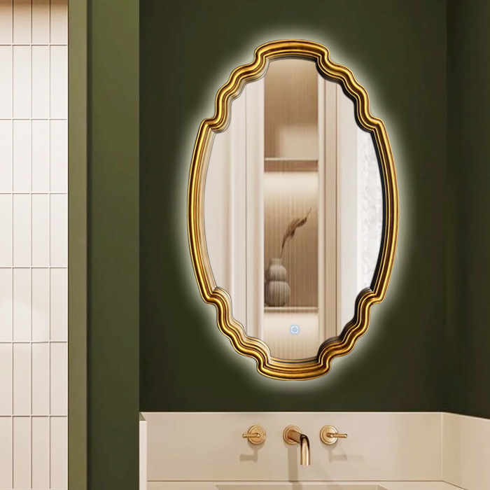 Gương cổ điển phòng tắm, gương trang trí,Gương tân cổ điển có đèn led