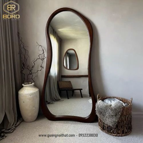 Gương trang điểm treo tường đơn giản kiểu dáng đặc biệt CNC117, kích thước 60*165 cm