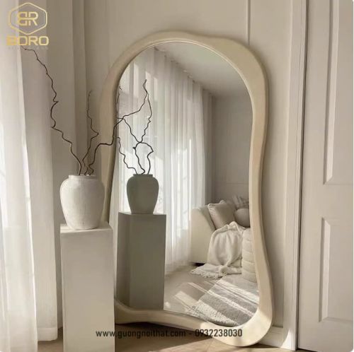 Gương trang điểm treo tường đơn giản kiểu dáng đặc biệt CNC117, kích thước 60*165 cm