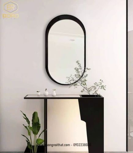 Gương nghệ thuật hiện đại đơn giản sang trọng CNC118, kích thước 50*80cm
