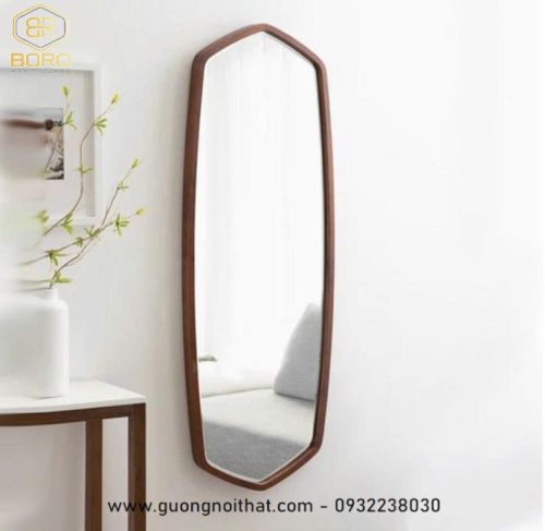 Gương toàn thân hình dạng đặc biệt đơn giản treo tường phòng ngủ CNC127, kích thước 60*160 cm