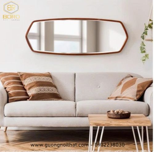 Gương toàn thân hình dạng đặc biệt đơn giản treo tường phòng ngủ CNC127, kích thước 60*160 cm