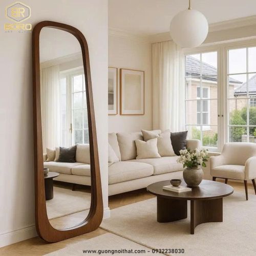 Gương soi toàn thân khung gỗ CNC145, KT 65*160cm