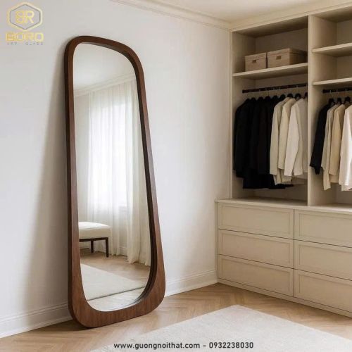 Gương soi toàn thân khung gỗ CNC145, KT 65*160cm
