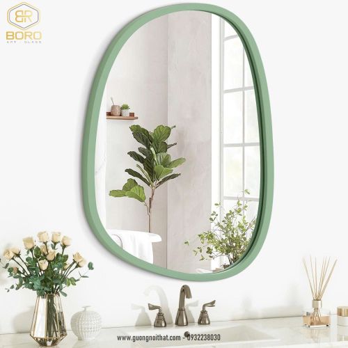 Gương phong cách Scandinavian khung gỗ CNC146, Kích thước 50*70cm