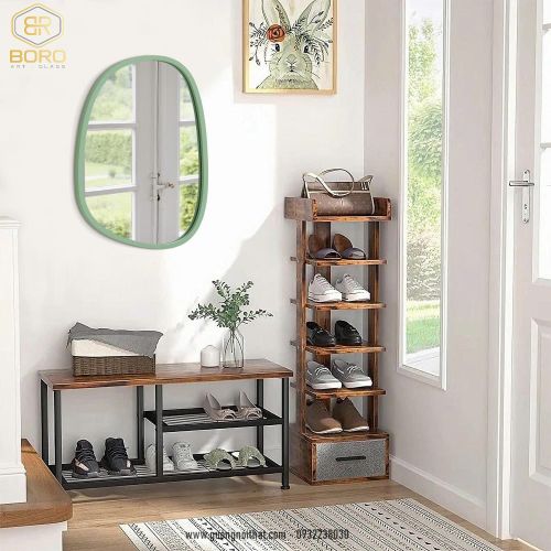 Gương phong cách Scandinavian khung gỗ CNC146, Kích thước 50*70cm