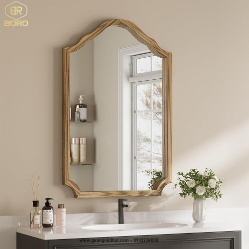 Gương trang điểm, gương treo tường CNC161, kích thước 60*90 cm