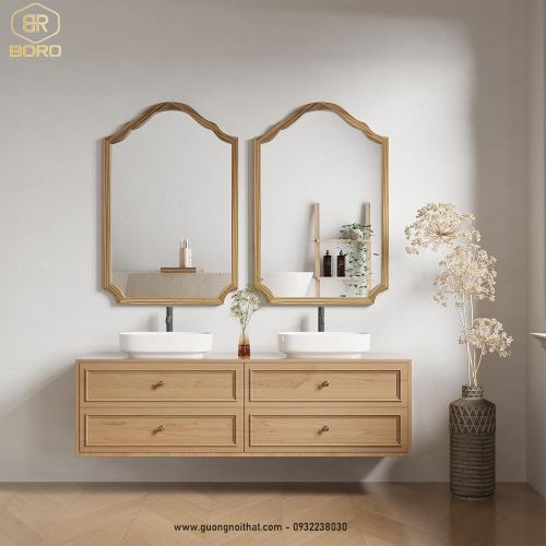 Gương trang điểm, gương treo tường CNC161, kích thước 60*90 cm