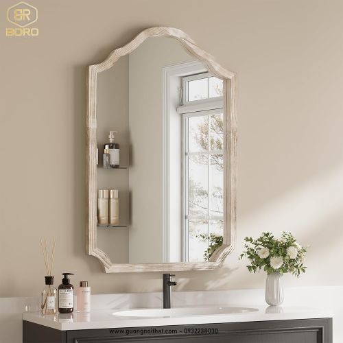 Gương trang điểm, gương treo tường CNC161, kích thước 60*90 cm