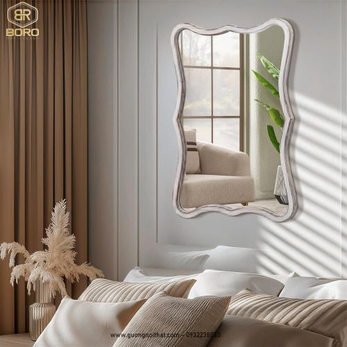 Gương trang điểm, gương treo tường CNC165, kích thước 60*90 cm