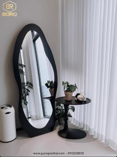 Gương toàn thân kiểu khung gỗ, gương trang điểm phòng ngủ CNC172