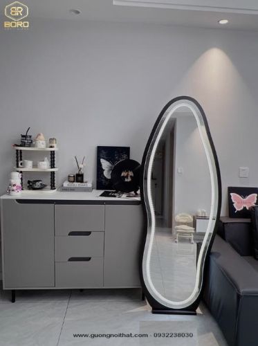 Gương trang điểm LED thông minh, gương treo tường, gương trang điểm cao cấp CNC172-LED