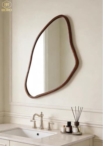 Gương trang điểm kiểu Pháp hình dáng bất thường, gương trang trí phòng khách CNC175, kích thước 70*90cm