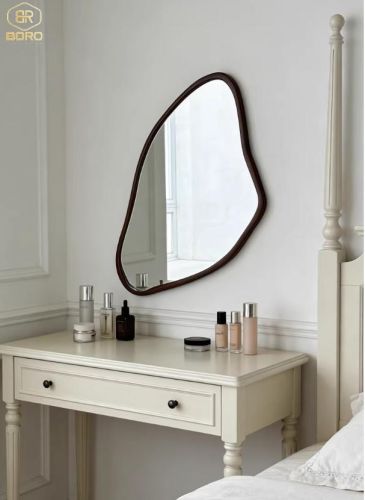 Gương trang điểm kiểu Pháp hình dáng bất thường, gương trang trí phòng khách CNC175, kích thước 70*90cm