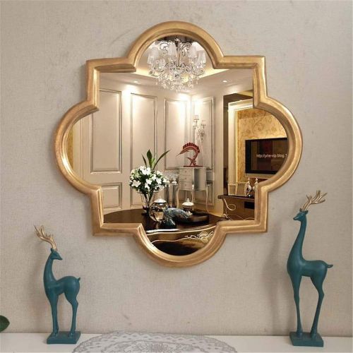 Gương trang trí phòng khách, Gương treo tường Khách sạn,Gương phòng tắm phong cách Inodochine CNC19, kích thước 80*80 cm
