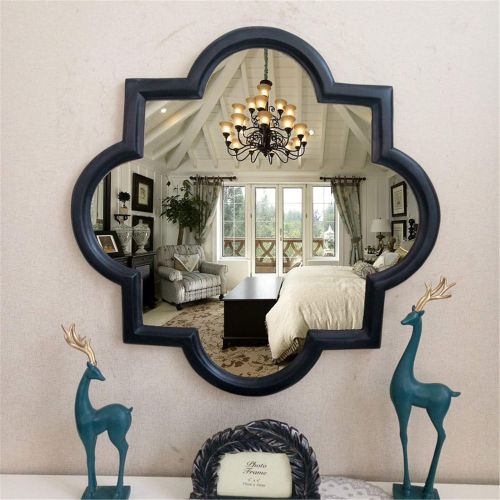 Gương trang trí phòng khách, Gương treo tường Khách sạn,Gương phòng tắm phong cách Inodochine CNC19, kích thước 80*80 cm