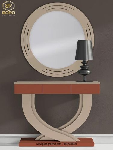 Gương trang trí phong cách Bắc Âu CNC205, kích thước D80 cm