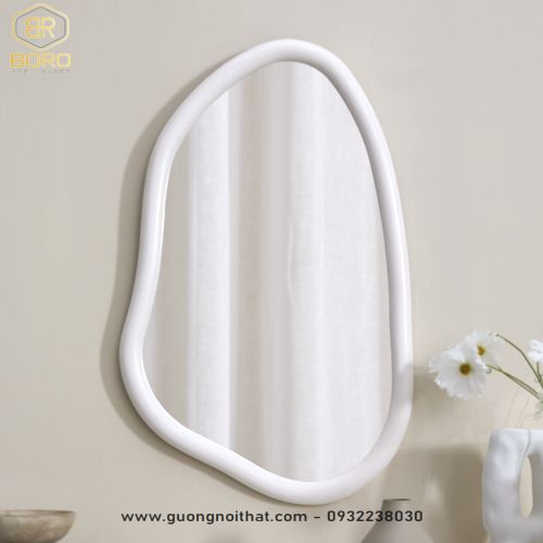Gương phong cách Scandinavian khung gỗ CNC218, Kích thước 60*80cm