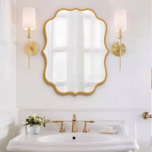 Gương nhà tắm hình đặc biệt kiểu Pháp CNC57, kích thước 60*90 cm