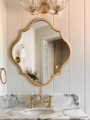 Gương nhà tắm kiểu cổ điển Pháp CNC58, kích thước 70*70 cm