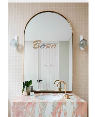 Khung gương inox 304 mạ vàng  INOXBR103, kích thước 60*80 cm