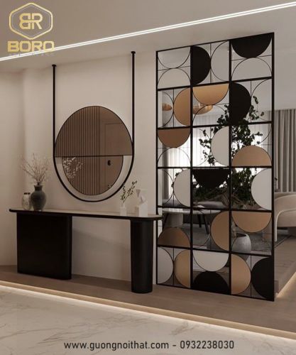 Gương treo trần, gương treo tường khung inox mã INOXBR156, kích thước theo yêu cầu