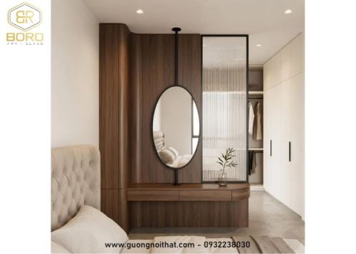 Gương treo trần hình elip khung inox mã INOXBR161,  kích thước theo yêu cầu