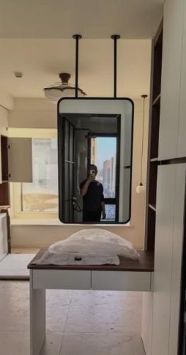 Gương treo tường hình chữ nhật hai thanh INOXBR168 Kích thước theo yêu cầu