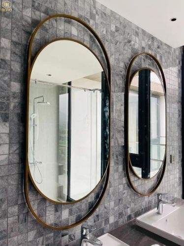 Gương khung inox, Gương trang điểm INOXBR170, kích thước theo yêu cầu