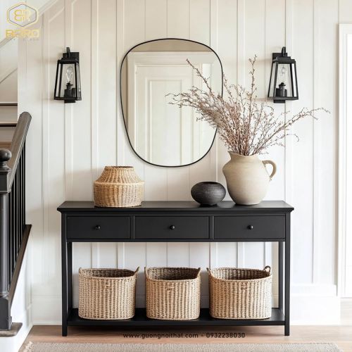 Gương trang trí, gương nhà tắm phong cách Bắc Âu khung inox INOXBR174