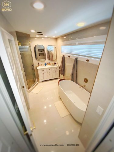 Gương khung inox 304 mạ pvd INOXBR195, kích thước 60*90cm