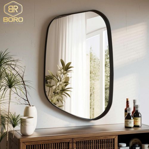 Gương trang trí, gương nhà tắm phong cách Bắc Âu khung inox INOXBR186