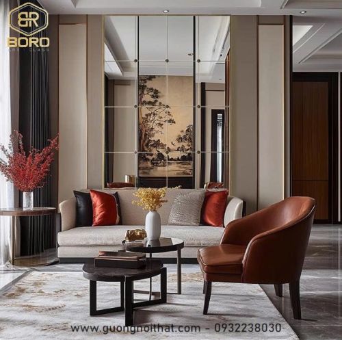 Gương trang trí phòng ăn kiểu Pháp, gương treo tường, gương lò sưởi, gương nghệ thuật  INOXBR192, kích thước 97*140cm