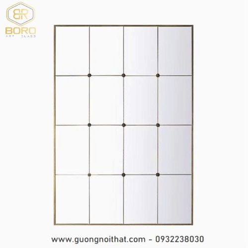 Gương trang trí phòng ăn kiểu Pháp, gương treo tường, gương lò sưởi, gương nghệ thuật INOXBR192, kích thước 97*140cm