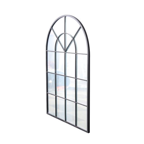 Gương cửa sổ decor trang trí khung inox 304 sơn đen INOXBR215, kích thước 80*120cm