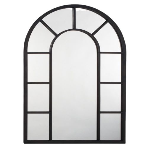 Gương hình cửa sổ khung inox 304 sơn đen INOXBR216, kích thước 70*100cm