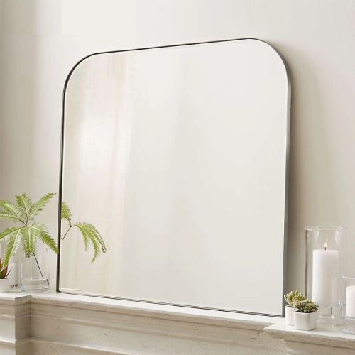 Gương khung inox 304 màu xám bạc INOXBR220, kích thước 90*85cm