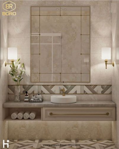 Gương trang trí, gương nhà tắm phong cách Bắc Âu khung inox INOXBR259, KT 80*120cm