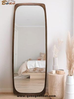 Gương khung gỗ toàn thân KGBR102, kích thước 60*160 cm