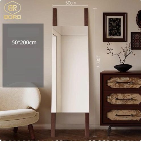 Gương toàn thân khung gỗ KGBR109, kích thước 50*200 cm