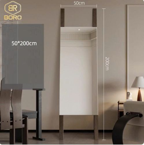 Gương toàn thân khung gỗ KGBR109, kích thước 50*200 cm