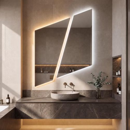 Gương đôi có đèn led LED020 Kích thước 75*100cm hoặc theo yêu cầu